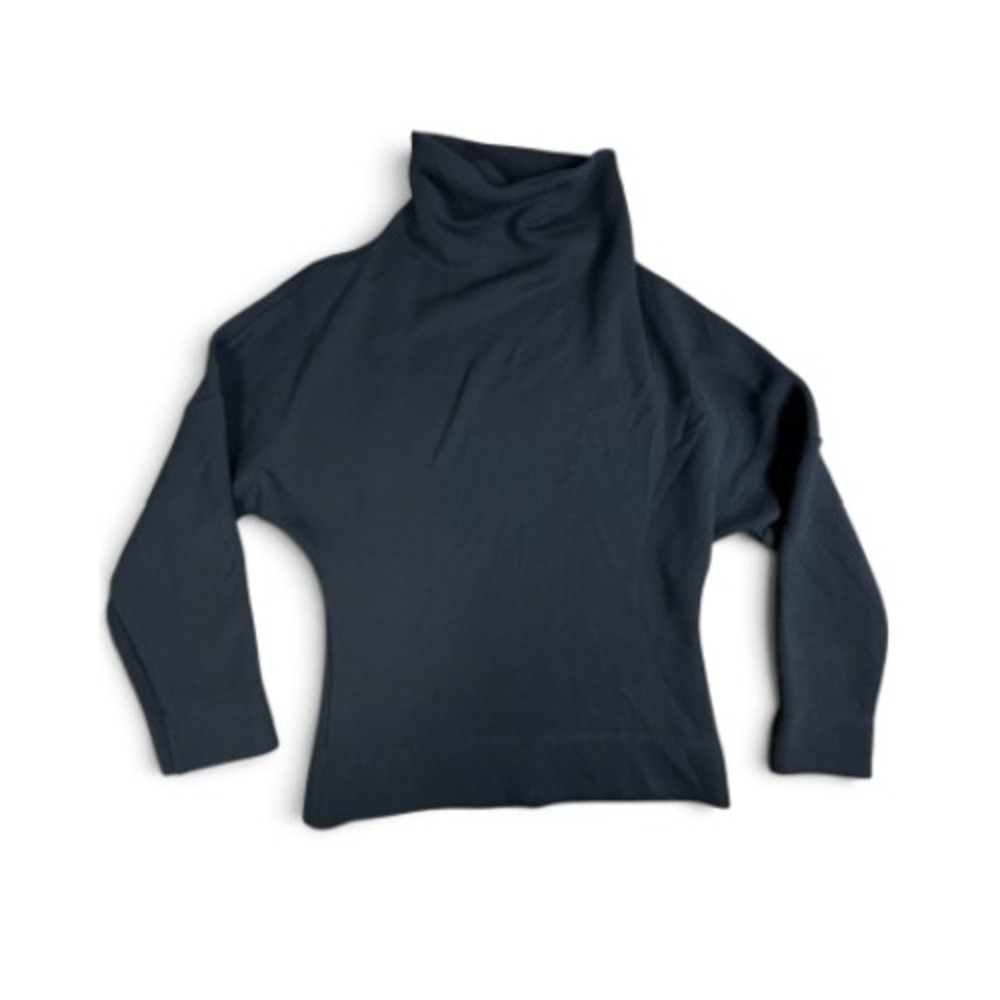 COS Womens Black Batwing Funnel Neck Turtleneck Top Size S Viscose Blend